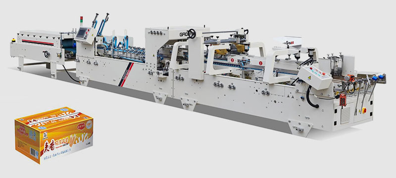 全自動(dòng)高速糾偏勾底糊盒機(jī)